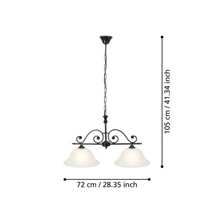 Eglo - Hanglamp aan ketting 2xE27/60W/230V