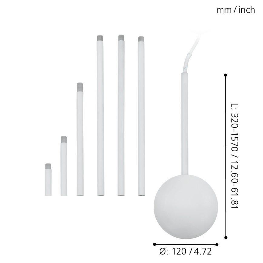 Eglo - Cache câble blanc