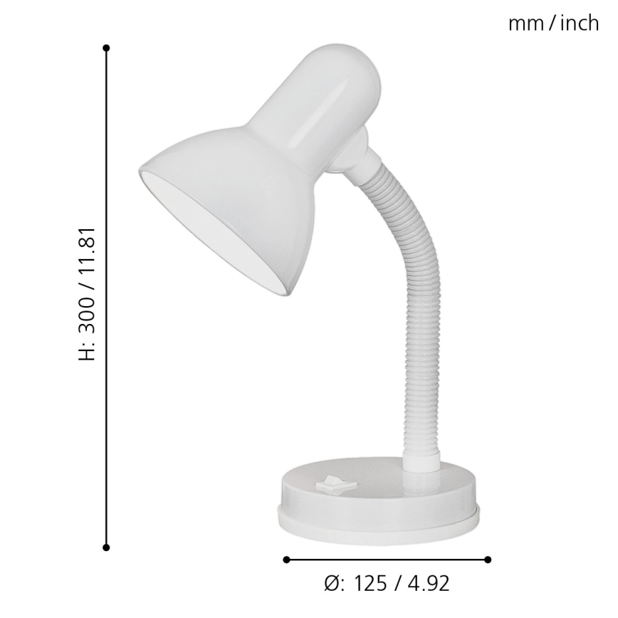 EGLO - Tafellamp 1xE27/40W wit