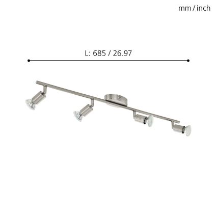 Eglo - Spot 4xGU10-LED/2,8W/230V