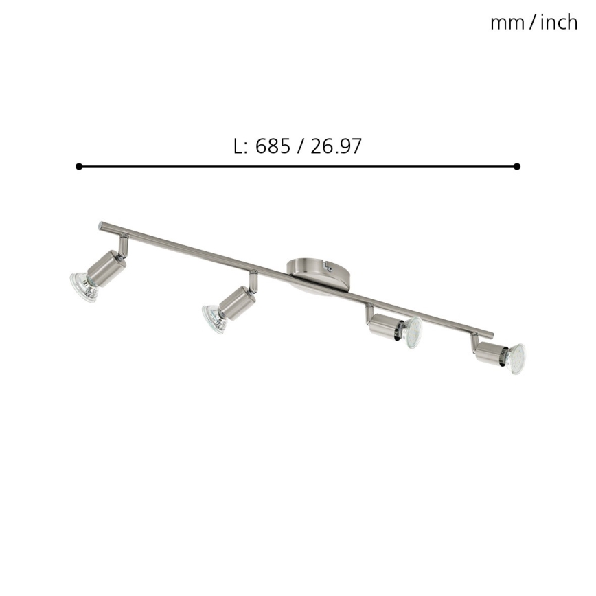 Eglo - Spot 4xGU10-LED/2,8W/230V