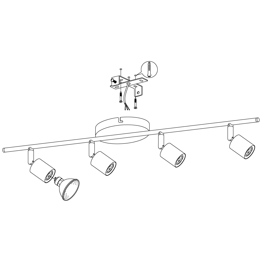 Eglo - Spot 4xGU10-LED/2,8W/230V