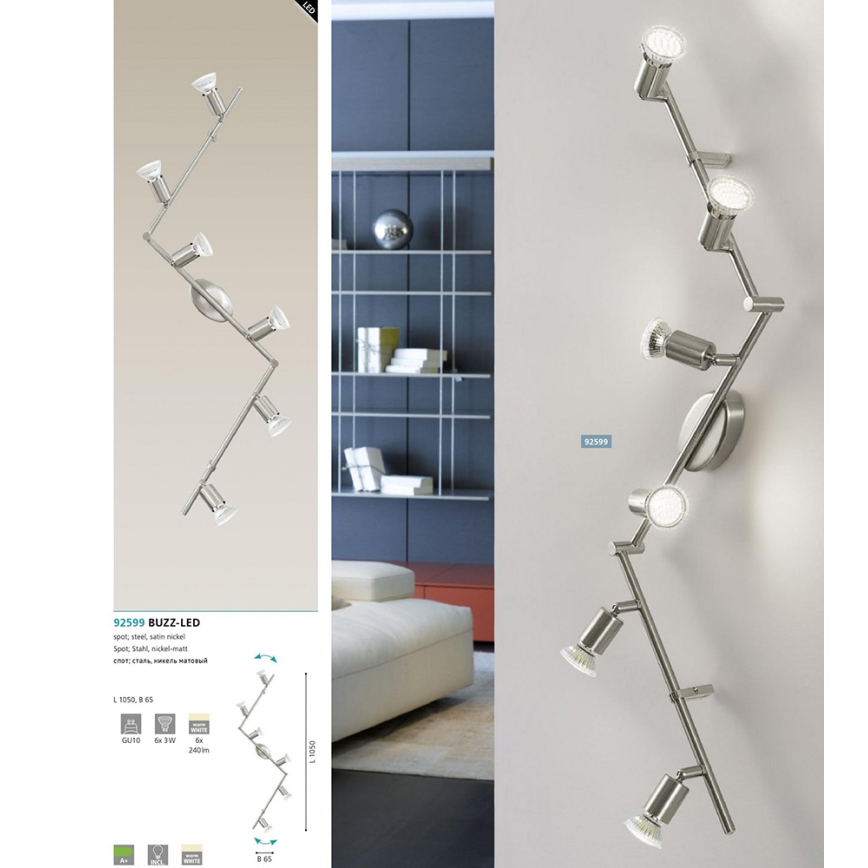 Eglo - Spot 6xGU10-LED/2,8W/230V