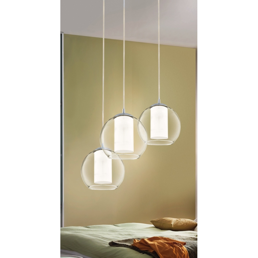 Eglo 92762 - Hanglamp aan kabel BOLSANO 3xE27/60W
