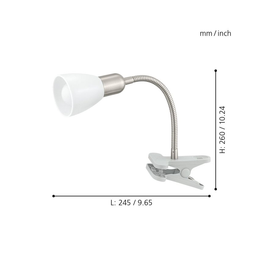 Eglo 92932 - Lampe LED à pince DAKAR 3 1xE14/4W/230V