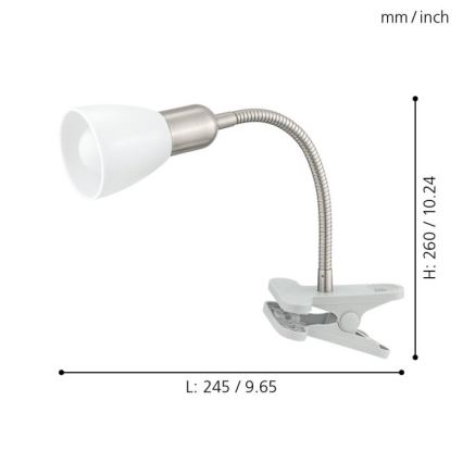 Eglo - LED Klemspot 3 1xE14-LED/4W/230V