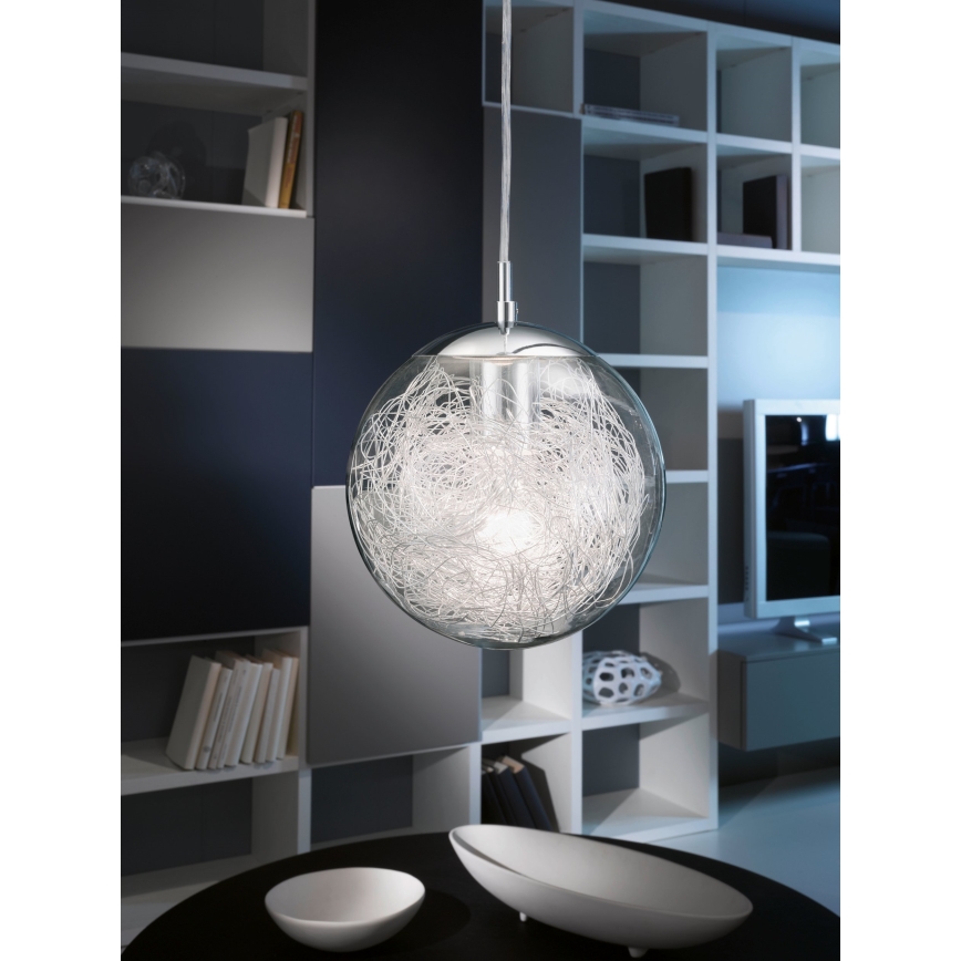 Eglo 93073 - LUBERIO hanglamp met kabel 1xE27/60W/230V Ø 25 cm