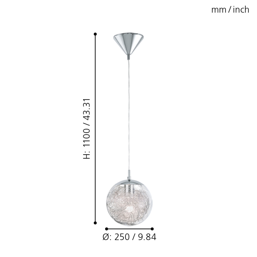 Eglo - Suspension 1xE27/60W/230V
