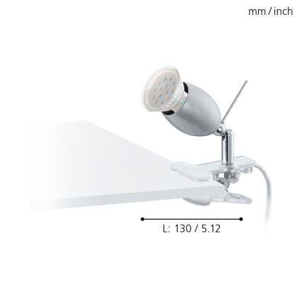 Eglo - Lampe LED à pince 1xGU10/3W/230V