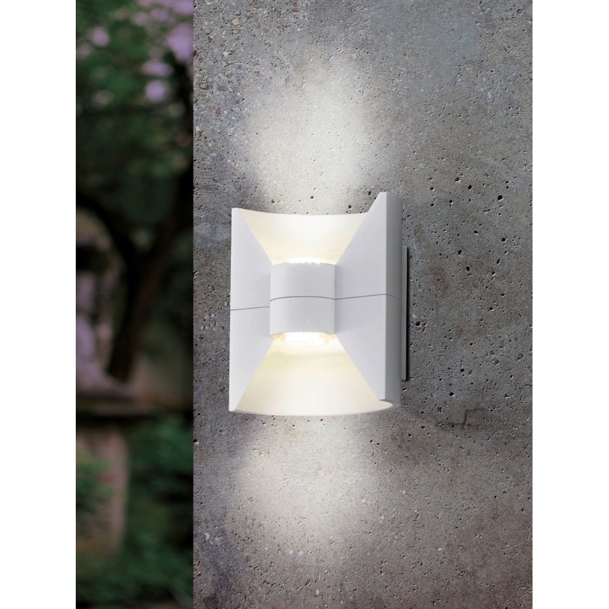 Eglo 93367 - LED Wandlamp voor buiten REDONDO wit 2xLED-SMD/2,5W/230V IP44