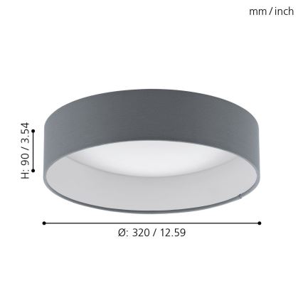 Eglo - LED Plafondlamp LED/12W/230V