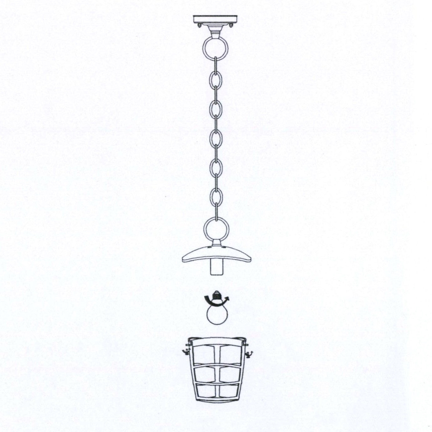 Eglo 93406 - Lustre LED d'extérieur ALORIA 1xE27/8,5W/230V IP44