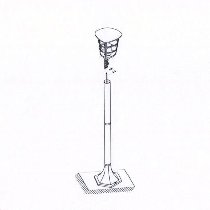 Eglo - Lampadaire LED extérieur E27/8,5W/230V IP44