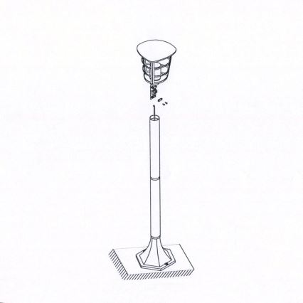 Eglo - lampe LED d'extérieur 1xE27/8,5W/230V IP44 noire