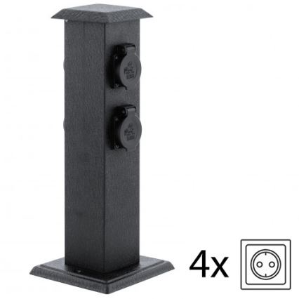 EGLO - Colonne de jardin extérieure avec prises SCHUKO IP44
