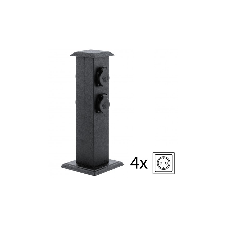 EGLO - Colonne de jardin extérieure avec prises SCHUKO IP44