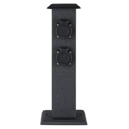 EGLO - Colonne de jardin extérieure avec prises SCHUKO IP44