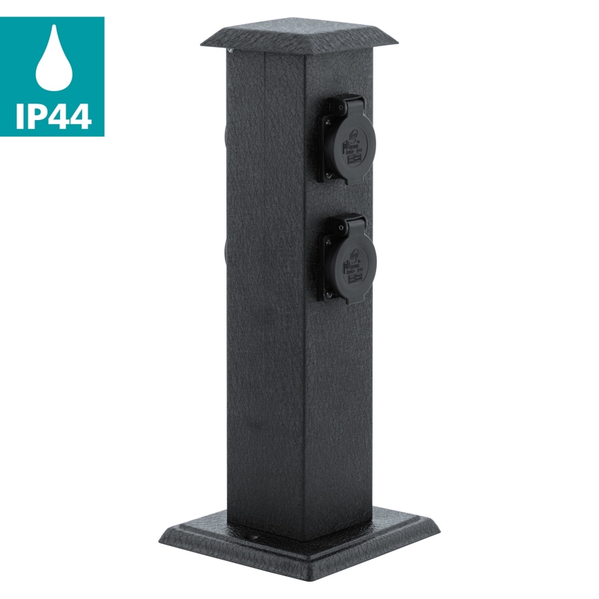 EGLO - Colonne de jardin extérieure avec prises SCHUKO IP44