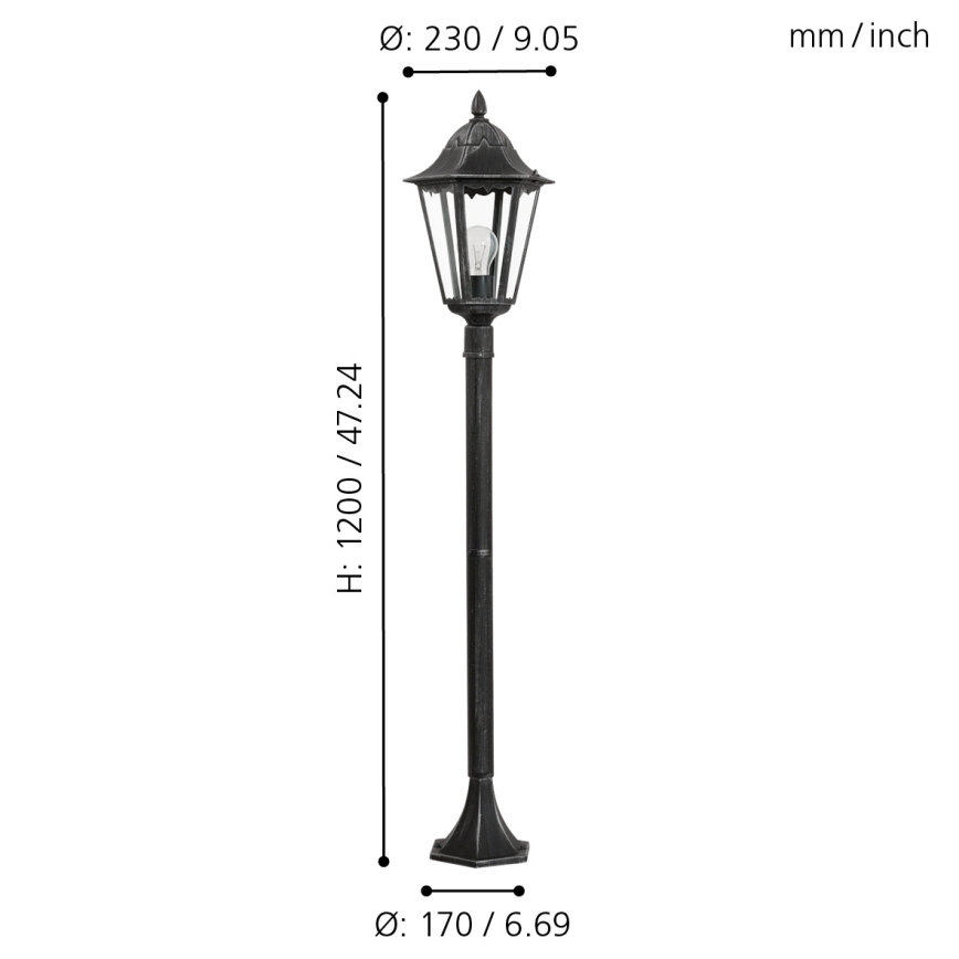 Eglo - Buitenlamp 1xE27/60W/230V IP44