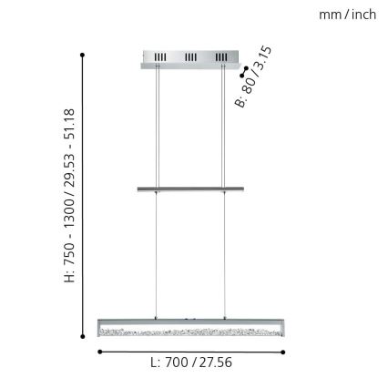 Eglo - LED Lamp dimbaar LED/24W/230V