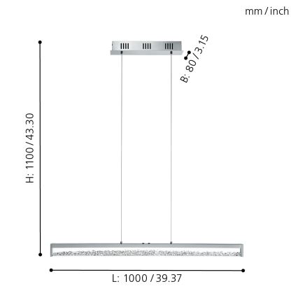 Eglo - LED Lamp dimbaar LED/32W/230V