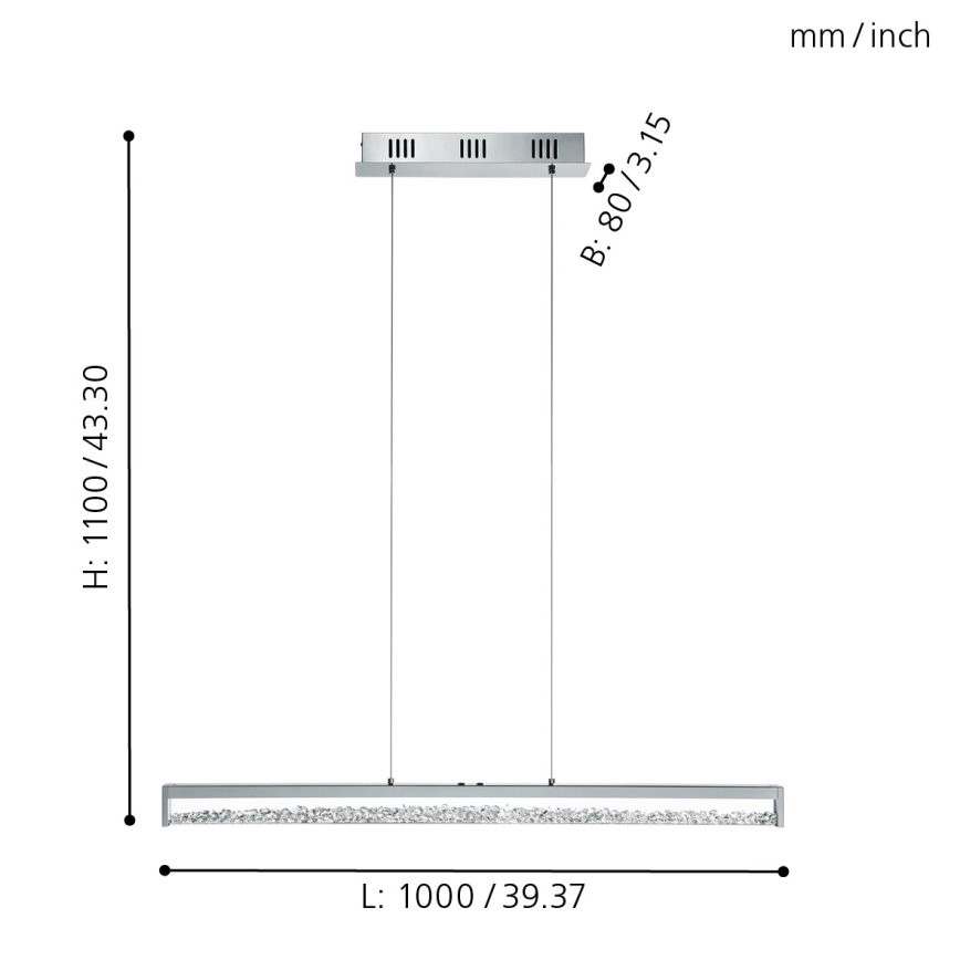 Eglo - LED Lamp dimbaar LED/32W/230V