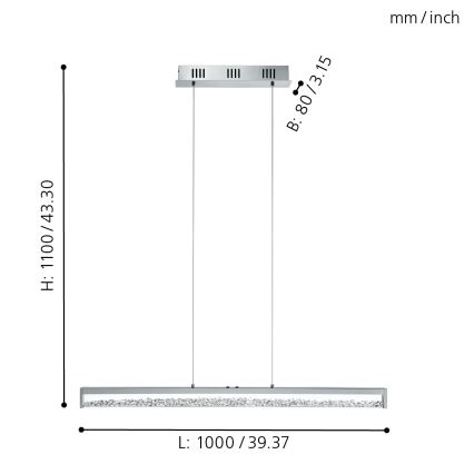 Eglo - Luminaire LED à intensité modulable LED/32W/230V