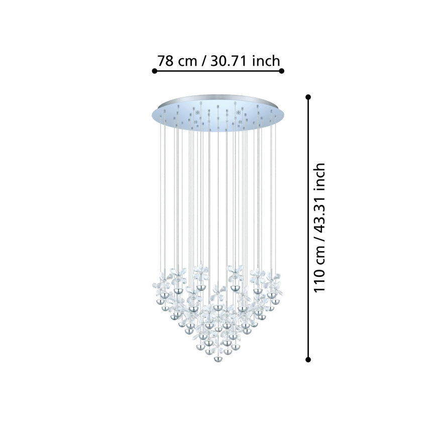 Eglo 93661 - LED-hanglamp met kabel PIANOPOLI LED/107,5W/230V