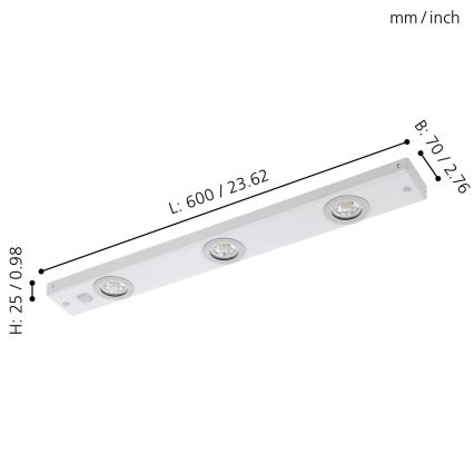 Eglo - LED Spotlamp 3xLED/2,3W/230V