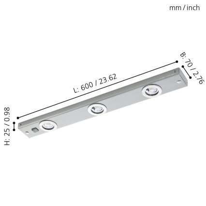 Eglo - Spot LED 3xLED/2,3W/230V