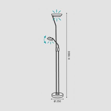 Eglo - LED Lamp dimbaar LED/17,28W + LED/2,88W