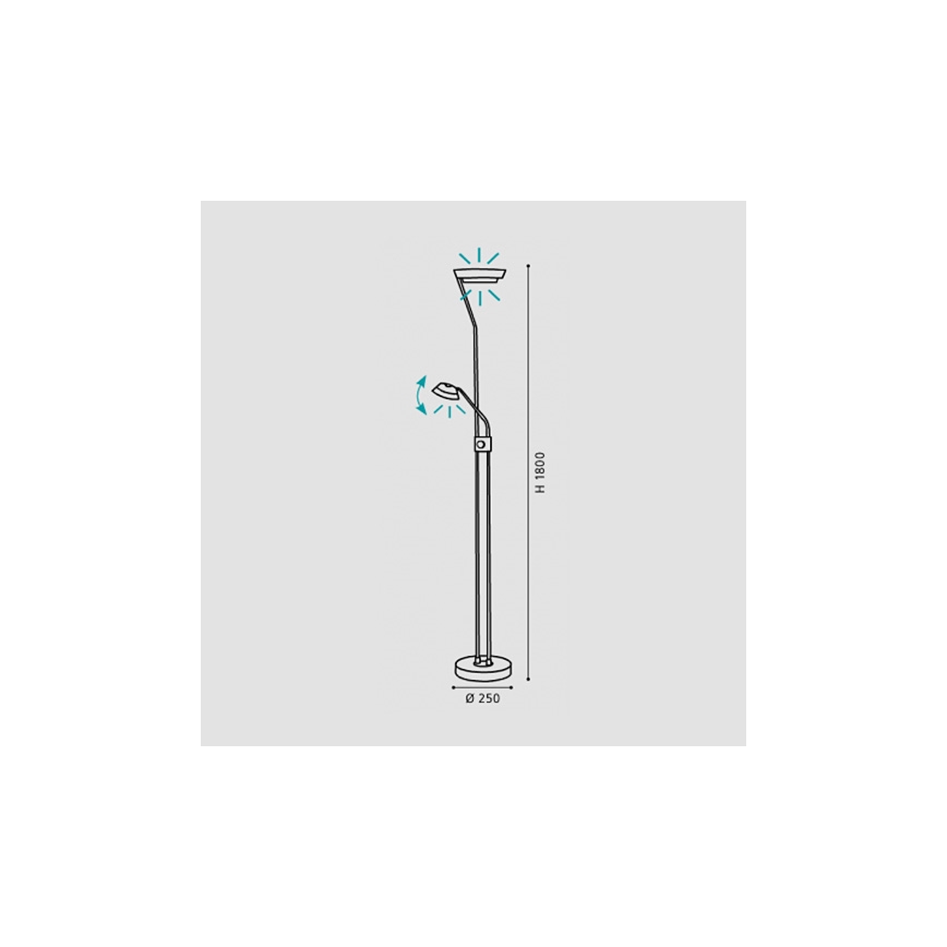 Eglo - LED Lamp dimbaar LED/17,28W + LED/2,88W