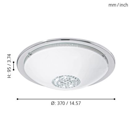 Eglo - LED Plafondlamp LED/12W/230V