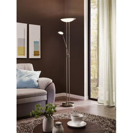 Eglo - LED dimbare vloerlamp LED/20W + LED/2,5W brons