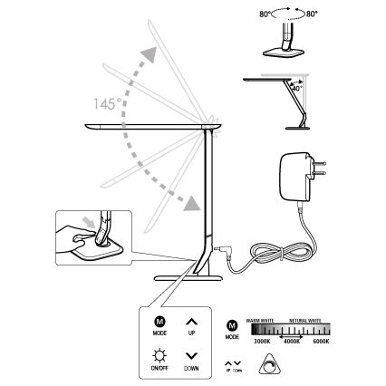 Eglo - Lampe LED à intensité modulable LED/6W/230V