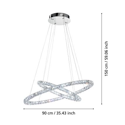 Eglo - Suspension filaire LED/56,1W/230V