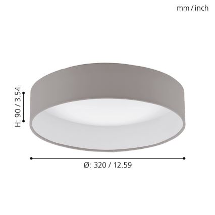 Eglo - LED Plafondlamp LED/12W/230V