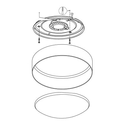 Eglo - LED Plafondlamp LED/12W/230V