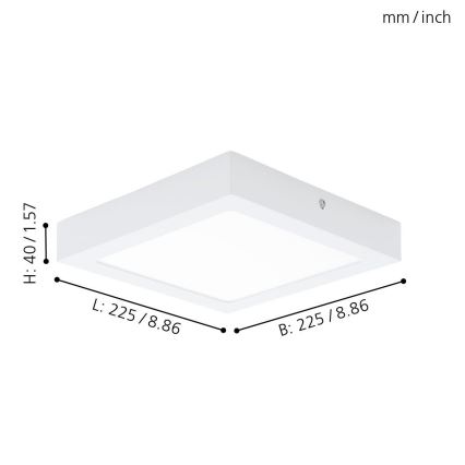 Eglo 94078 - LED Plafondlamp FUEVA 1 LED/16,44W/230V