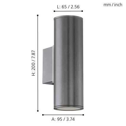 Eglo - éclairage LED extérieur 2xGU10/3W/230V IP44