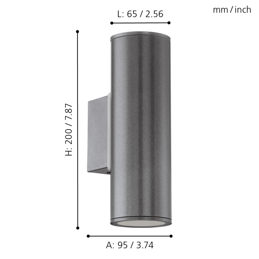 Eglo - éclairage LED extérieur 2xGU10/3W/230V IP44