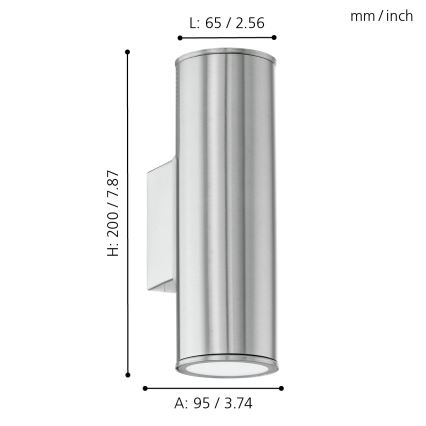 Eglo - éclairage LED extérieur 2xGU10/3W/230V IP44