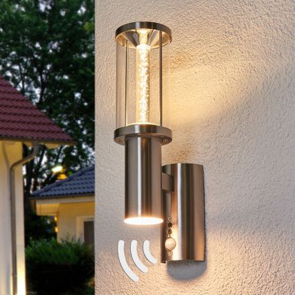 Eglo - Eclairage LED extérieur avec détecteur 1xGU10/3W + 1xLED/3,7W IP44