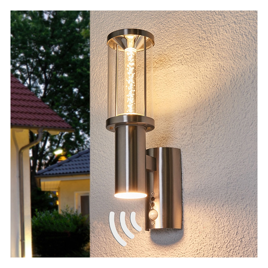 Eglo - Eclairage LED extérieur avec détecteur 1xGU10/3W + 1xLED/3,7W IP44