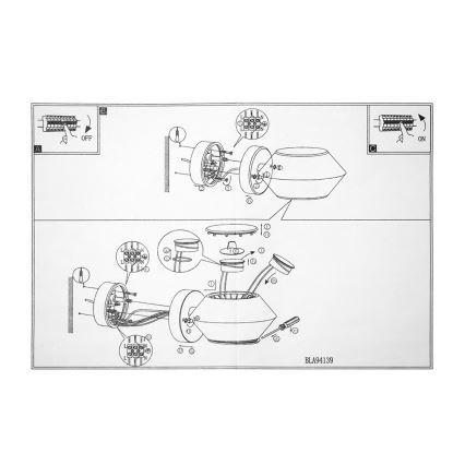 Eglo 94139 - éclairage LED extérieur NacierLA 2xLED/2,5W/230V IP44