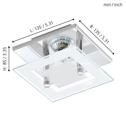 Eglo - plafonnier 1xGU10-LED/3W/230V