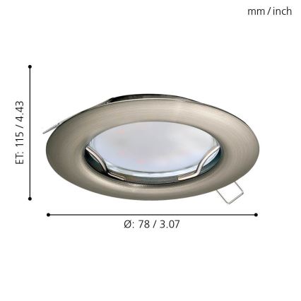 Eglo - SET 3x LED Inbouwspot PENETO 3xGU10-LED/3W/230V