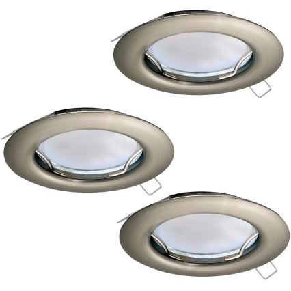 Eglo - Set van 3 LED-inbouwspots PENETO 1xGU10-LED/3W/230V