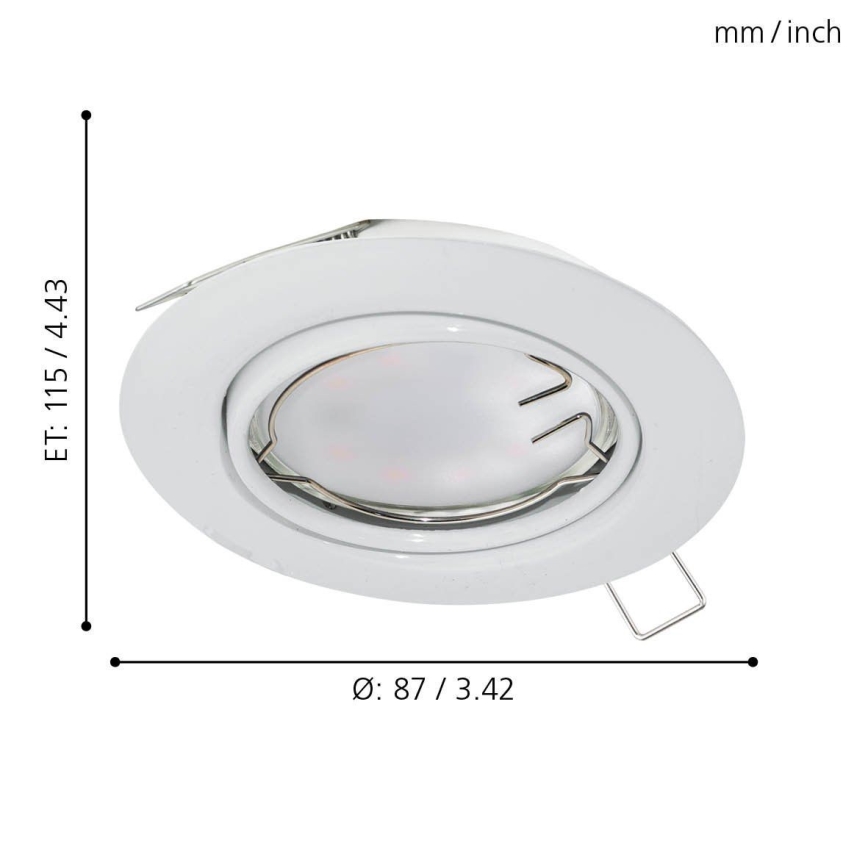 Eglo - LED Inbouwverlichting 1xGU10-LED/5W/230V