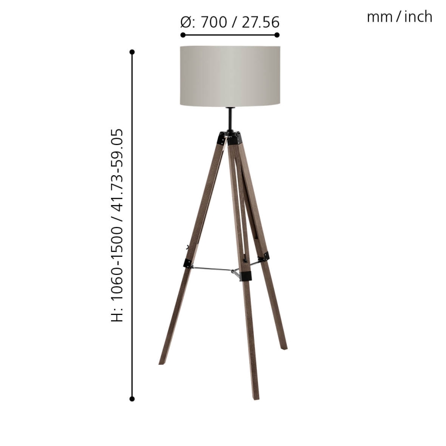 Eglo - Lampadaire 1xE27/60W/230V